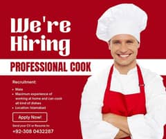 NEED A MALE COOK FOR HOME