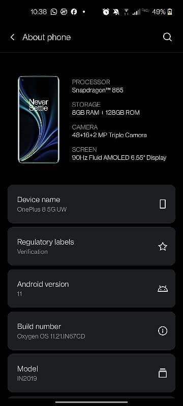 oneplus 8 5G 6