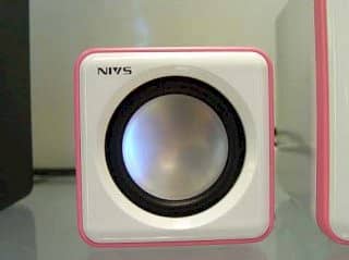 2.1 home thather  2 saround sppker 3 inch  white pink colouer 3