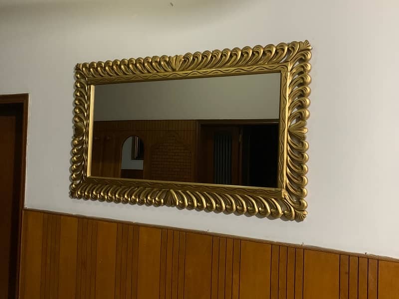 Wall Mirror frame Wood made New condition (just call serious buyers) 0