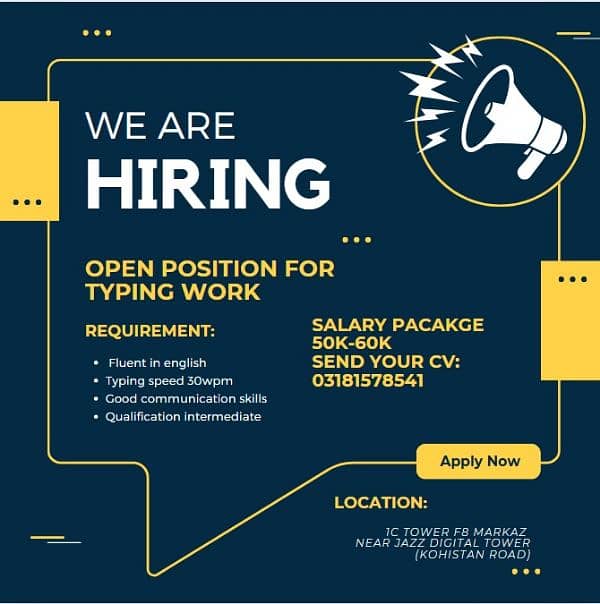 open position for typing work 0