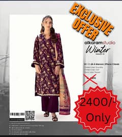 ALKARAM LINEN/LINEN/LATEST WINTER/LADIES UNSTITCHED