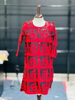 Khan printed logo kurta shirts for girls