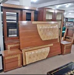 Double bed/King size bed/Dressing table/Bed set/Wooden bed/Furniture