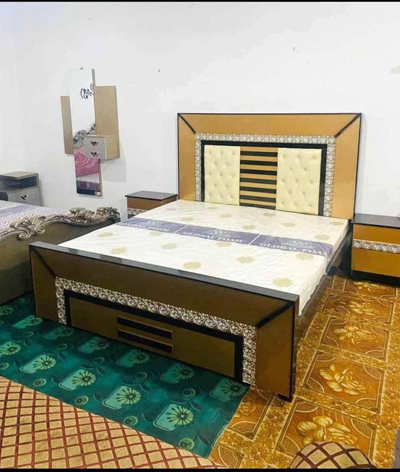 Double bed/King size bed/Dressing table/Bed set/Wooden bed/Furniture 7