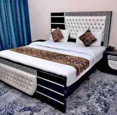 Double bed/King size bed/Dressing table/Bed set/Wooden bed/Furniture