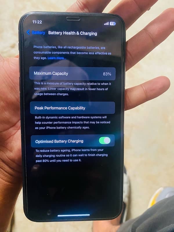 iPhone 11 Pro Max 64gb battery health 83 1