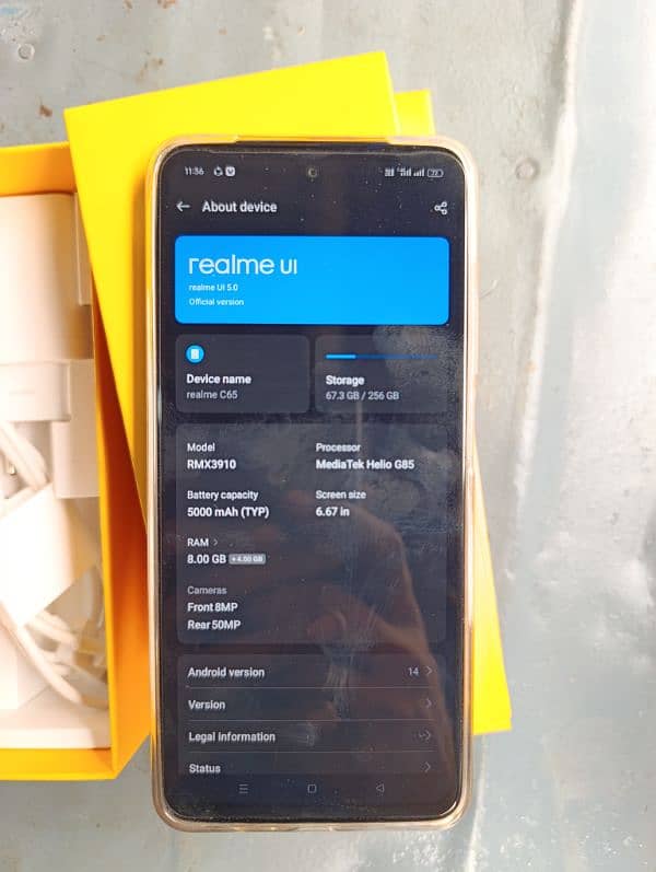 Realme C65 Box Opened 1 month used 2