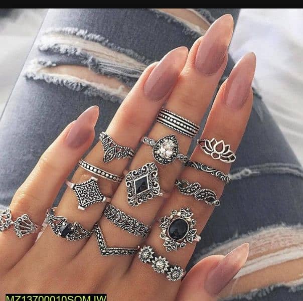 15 pcs Trendy Rings set For girls 1