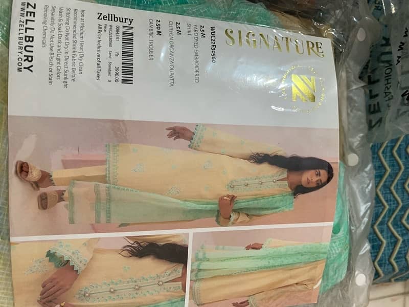 Zellbury unstitched 3 piece Rs. 2500 6