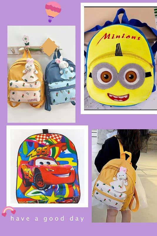 Collage,side,kids bags 3