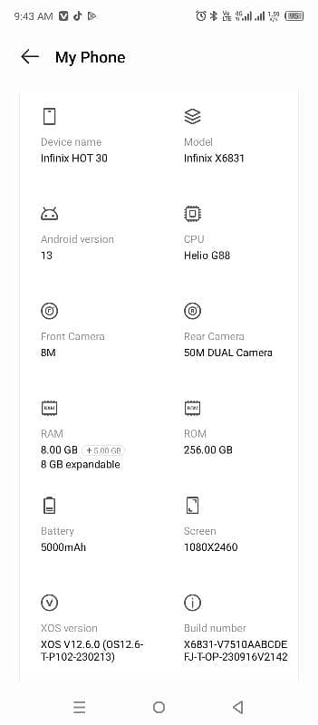 Infinix hot 30 8+8=16Gb Ram 256 Rom IMEI change 2