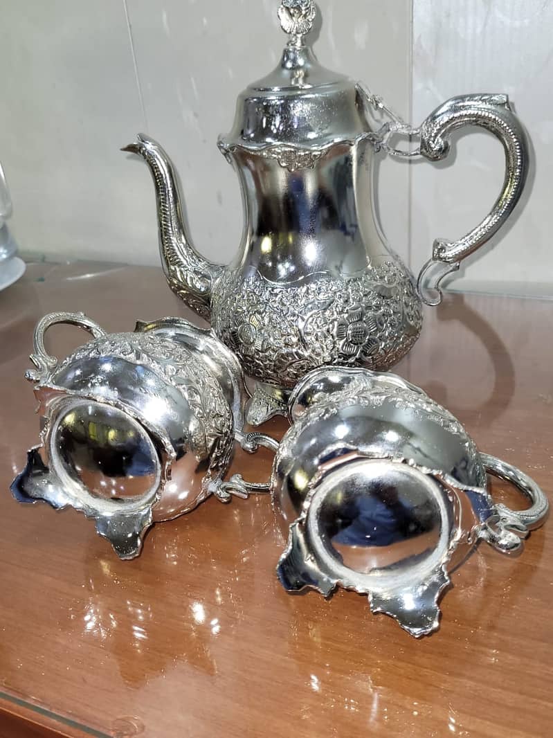 ANTIQUE WORLD PRESENTS GERMAN SILVER TEA SET INORIGIONLWORH SEEING 15