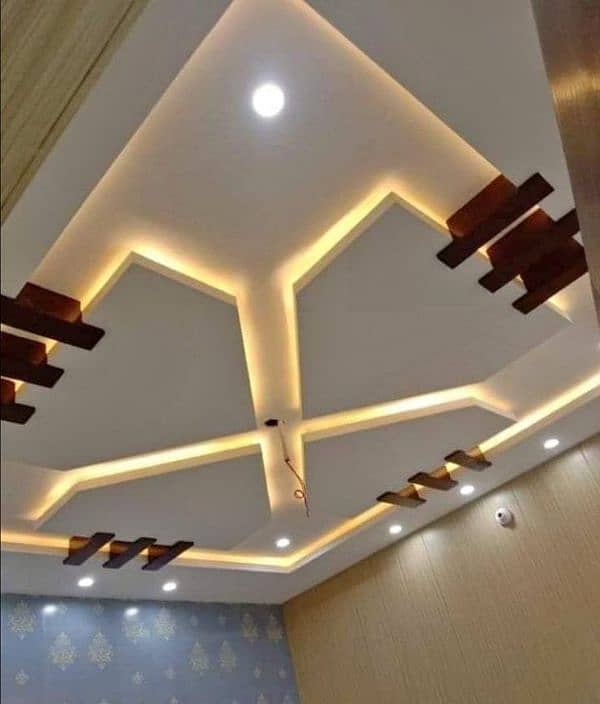 False ceiling/ Wall Molding/ PVC wall panels/ Wood flooring /Wallpaper 2