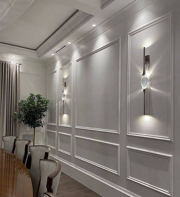 False ceiling/ Wall Molding/ PVC wall panels/ Wood flooring /Wallpaper 7