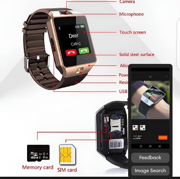 Smart watch(sim,sd card,bluetooth) 1