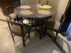 wooden small dining table