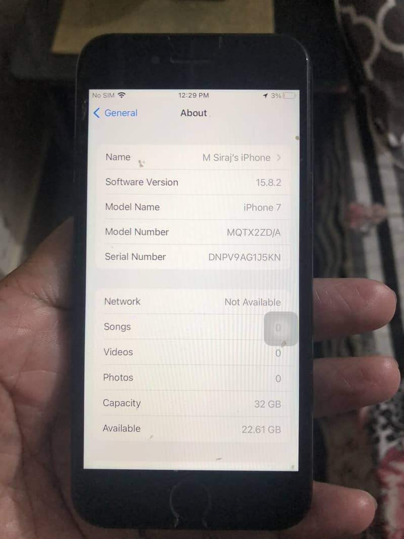 Iphone 7 32 GB PTA Approved Opened 6