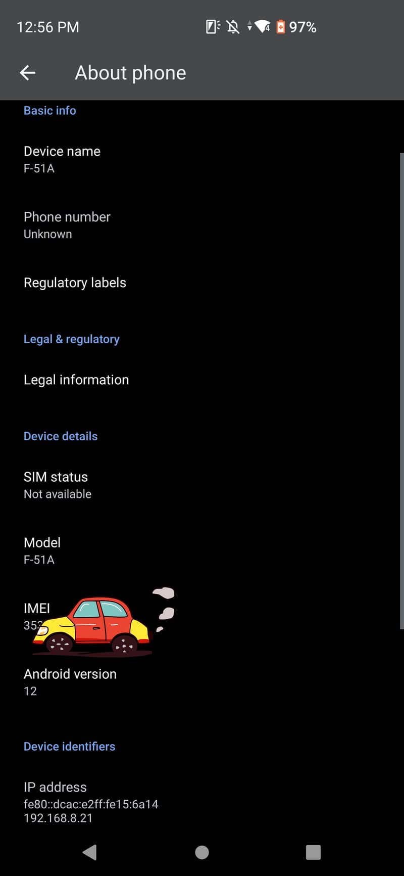 Fujitsu Arrow F51a || NON-PTA || DOCOMO 5G 0