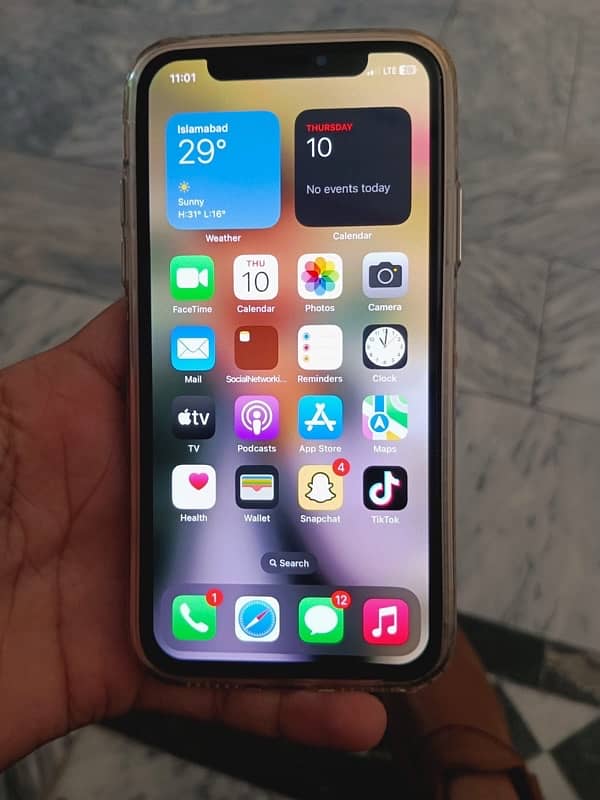 iPhone x pta approved 256 gb bettry 77 good timing 7