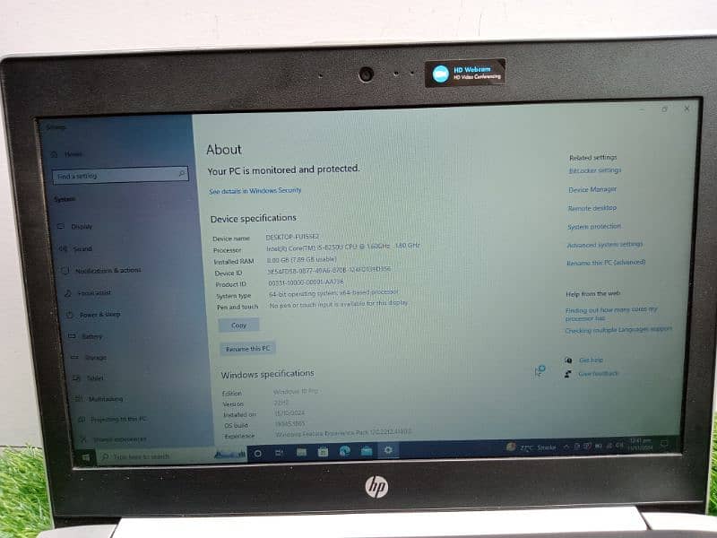 HP laptop i5- 8th generation probook 7