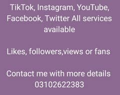 TikTok likes views follower or fans