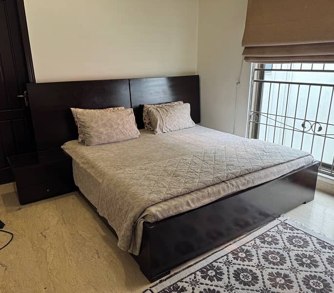 double bed with side tables and mattress 1