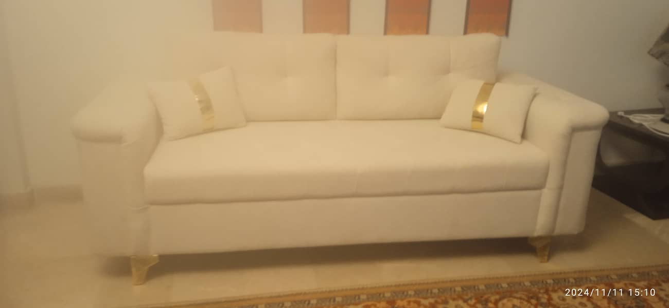 Brand new sofas,untouched,,6seater with cushions,off white colour. . . . 3