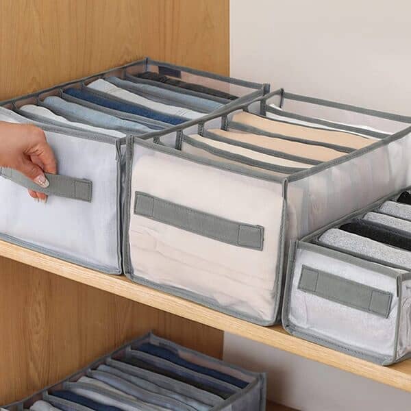 7 Clothes Drawer Organizer Jeans Storage Box Large Size 2