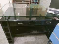 Office table 12mm glass top heavy weight