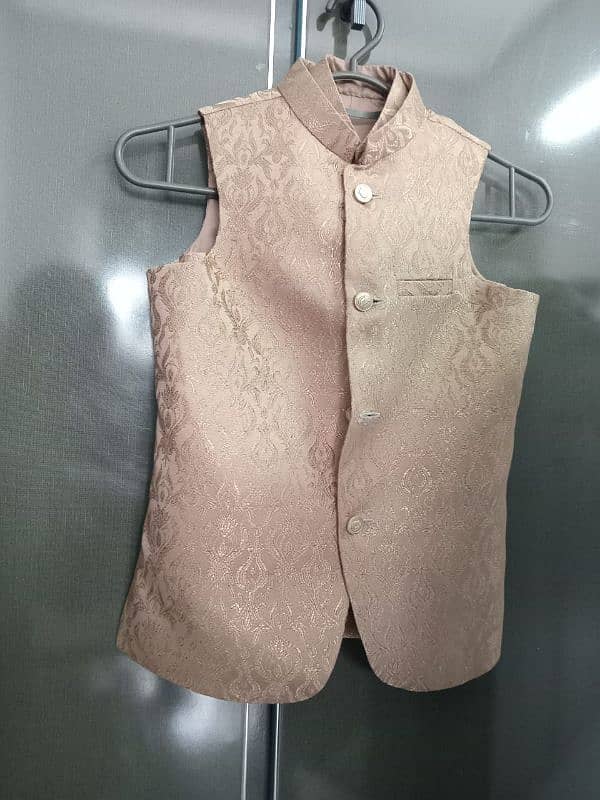 beige golden waist coat 1