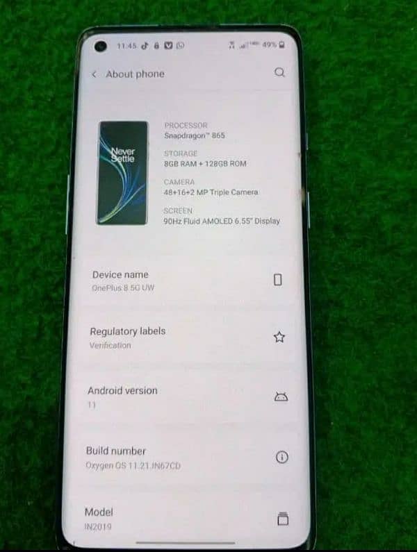 OnePlus 8.8gb 128gb 19by9 finger not working all ok 1