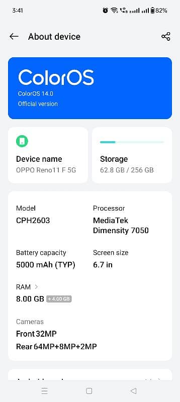 oppo reno 11f5G 2