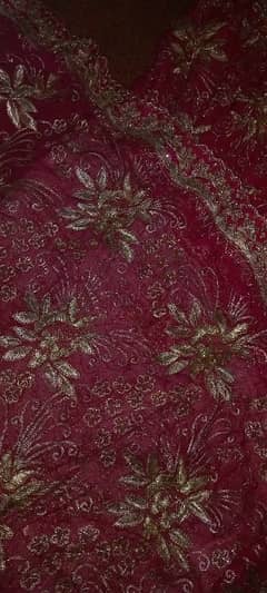 Vintage Bridal Lenga For Sale, Cherry Red