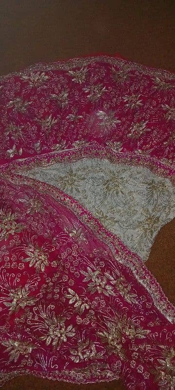 Vintage Bridal Lenga For Sale, Cherry Red 3