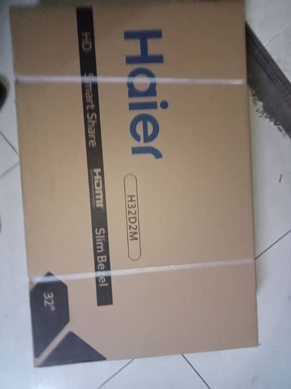 full pack and new led Haier 32d2m 2