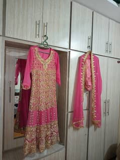 pink colour maxy with duppata and shalwar for sale