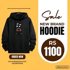 1 PC MEN'S Fleece printed Hoodie