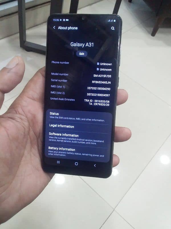 Samsung A31 128gb 4gb without box 5