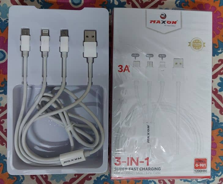 Maxon G-901 3-in-1 Charging Cable. 1