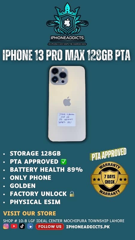 IPHONE TO 16PROMAX PTA APPROVED STOCK AVAILABLE 0