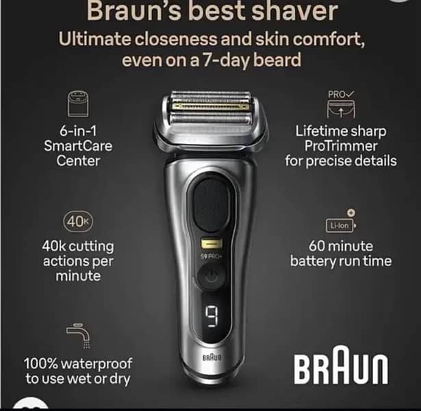 Braun series 9 pro plus shaving machine 6 in 1 3