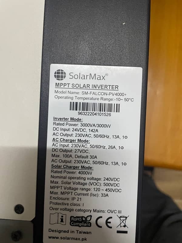 SolarMax Falcon 3KW PV4000 2