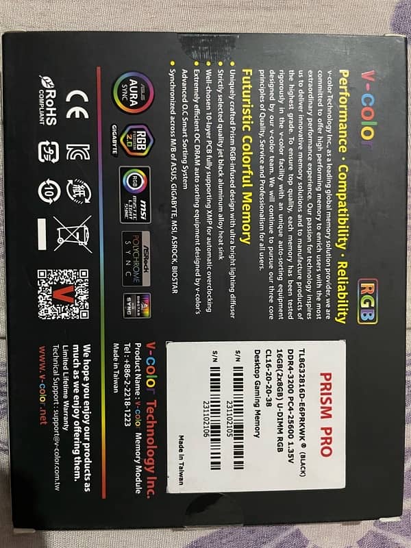 V-Color Prism pro RGB 16gb 3