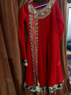 anari red fancy frock