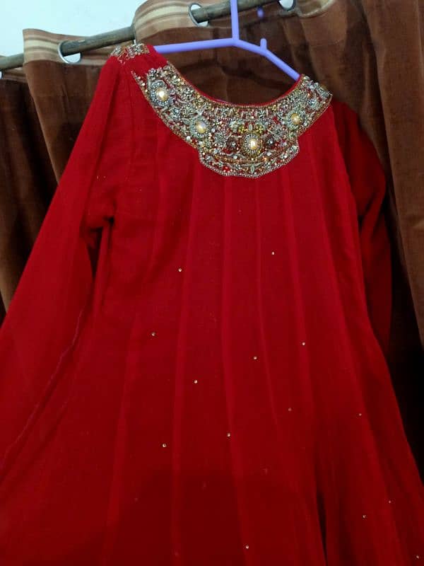 anari red fancy frock 2