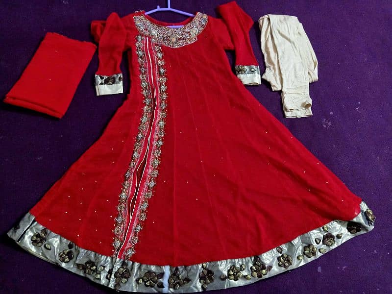 anari red fancy frock 4