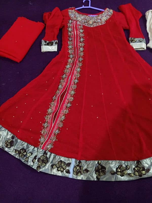 anari red fancy frock 5