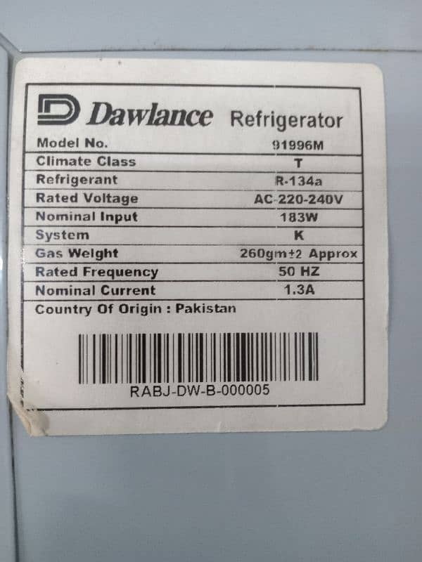 Dawlance Refrigerator For Sale 1