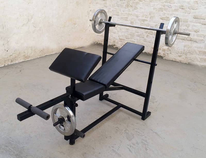 Adjustable Multi Exercise Chest Bench Press Weight Lifting Gym Bench 10